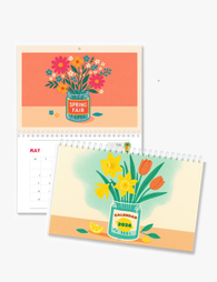 2026 Botanical Plants in Tins Art Wall Calendar