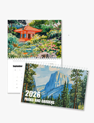 2026 Wall Art Calendar - Gardens And Parks of The World