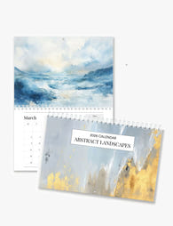 2026 Wall Art Calendar - Abstract Landscapes Paintings
