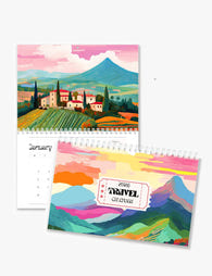 2026 Travel Art Maximalist Art Wall Calendar