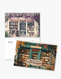 2026 Book Nook Book Lovers Art Wall Calendar