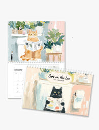 2026 Wall Art Calendar - Cats On The Loo