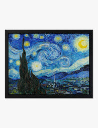Starry Night by Van Gogh Art Print Black