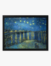 Starry Night Over the Rhone by Van Gogh Art Print Black