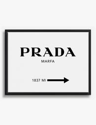 Prada Marfa Directional Canvas Print Black