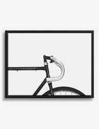 Minimalist Bicycle Study Canvas Print Black