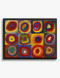 Kandinsky Concentric Circles Canvas Print Black
