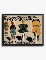 Georges Richard Vintage Cycling Canvas Print Black