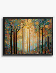 Klimt Forest Radiance Canvas Print Black