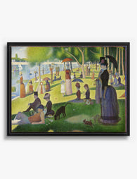 Sunday in Paris by Seurat Canvas Print Black