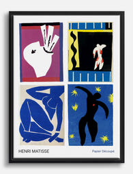 Matisse Flowing Forms Collection Canvas Print - Black