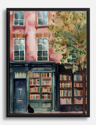 Cozy Book Nook Canvas Print Black