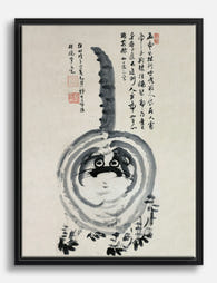 Playful Tiger by Iwao Canvas Print Black