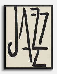 Jazz Typography by Matisse Canvas Print Black