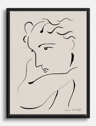Femme II by Henri Matisse Canvas Print Black