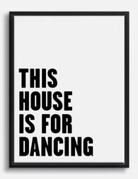 Dance Ready Home Statement Canvas Print Black