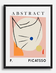 Abstract Cat by Picasso Canvas Print Black