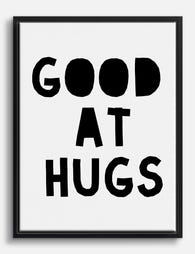 Hug Life Statement Canvas Print Black