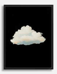 Midnight Cloud Glow Canvas Print Black