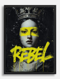 Graffiti Queen Rebel Canvas Print Black
