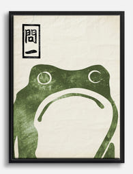 Vintage Frog Charm Canvas Print Black