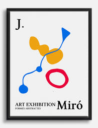 Abstract Miro Vibrance Canvas Print Black