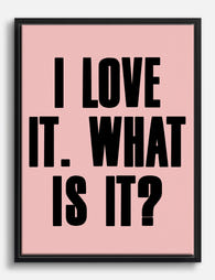 Love It, Ask Later Canvas Print Black
