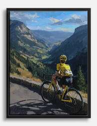 Mountain Ride Perspective Canvas Print Black