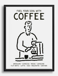 Morning Ritual: Coffee Joy Canvas Print Black