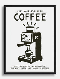 Coffee Ritual Inspiration Canvas Print Black