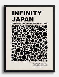 Infinity Dots by Yayoi Kusama Canvas Print Black