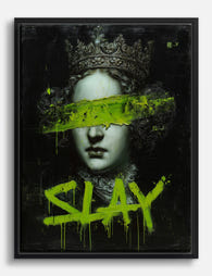 Neon Royal Slay Canvas Print Black
