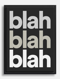 Bold Neutral Typography Canvas Print - Black