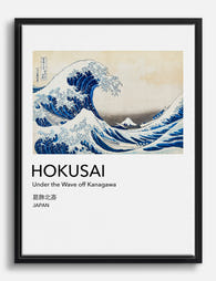 Hokusai’s Great Wave Canvas Print Black