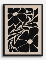 Modern Botanical Duo Canvas Print - Black