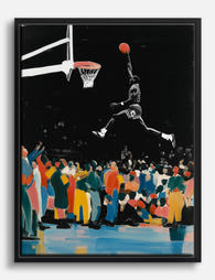 Slam Dunk Pop Energy Canvas Print Black