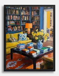 Cozy Book Nook Vibes Canvas Print - Black