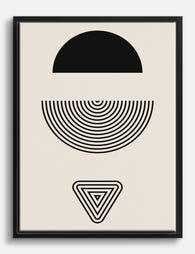 Bold Balance Geometry Canvas Print - Black