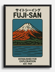 Fuji Exploration Canvas Print Black