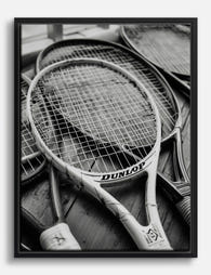 Classic Tennis Vibes Canvas Print Black