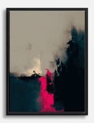 Neon Reverie Canvas Print Black