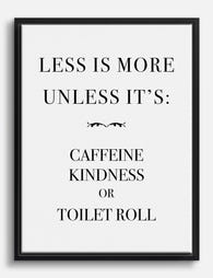 More Than Minimal Canvas Print Black