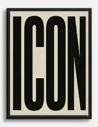 Bold ICON Statement Canvas Print Black