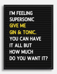 Supersonic Lyric Vibes Canvas Print Black