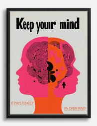 Open Mind, Open Heart Canvas Print Black