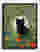 Black Cat in Klimt Garden Canvas Print - Black
