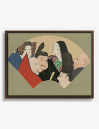 Six Poetic Immortals by Kamisaka Sekka Canvas Print Brown