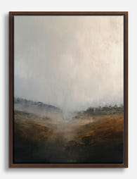 Mist Over Amber Hills Canvas Print - Brown