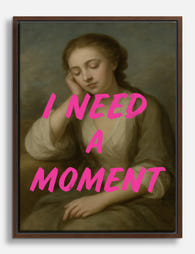 Need a Moment Canvas Print Brown