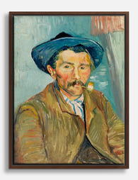 Van Goghs Smoker Canvas Print Brown